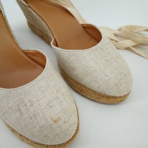 J.Crew Round Toe Espadrills Wedges Natural 8.5 - Picture 7 of 15